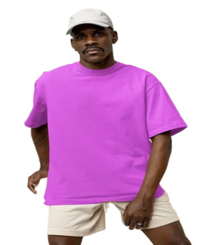 Men Pink Oversized T Shirt