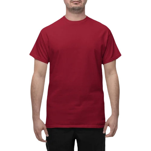 Men Plain Round Neck T Shirt