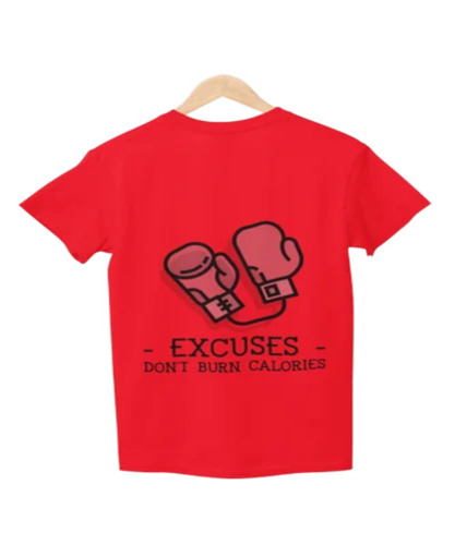 Men Printed Red T Shirt