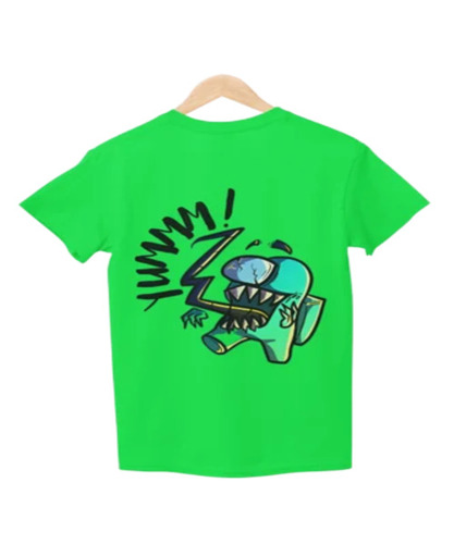 Mens Printed Green T Shirt