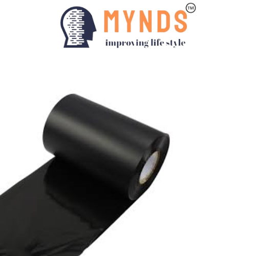 MYNDS 105mm - 100m Wax Resin Primary Black Ribbon