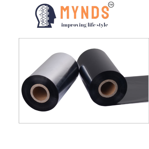 MYNDS 90mm x 300m Wax Premium Black Ribbon