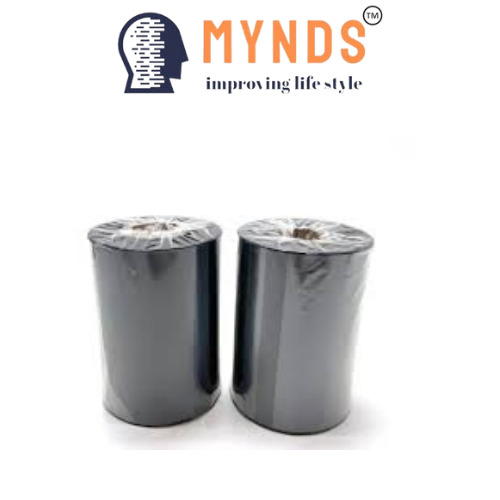 MYNDS 90mm x 300m Wax Resin Primary Black Ribbon