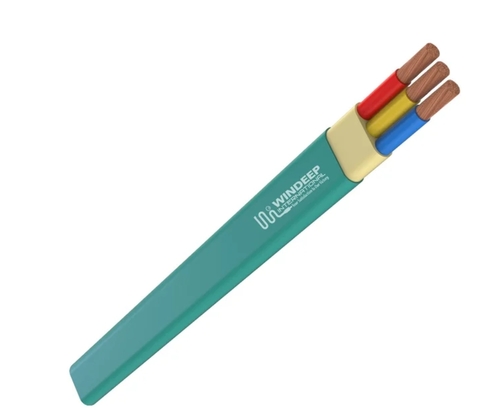 3 Core Green Submersible Pump Flat Cables