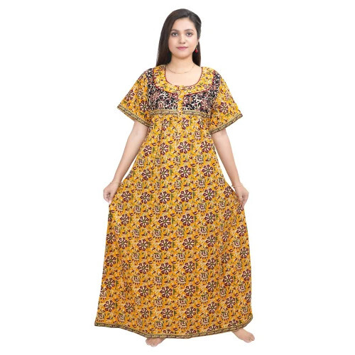 Casual Wear Paradise Floral Printed Cotton Nighty