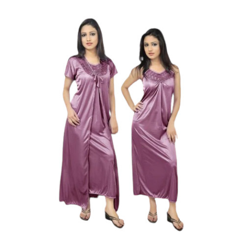 Full Length Ladies Silk Night Dress - Feature: Comfortable To Wear