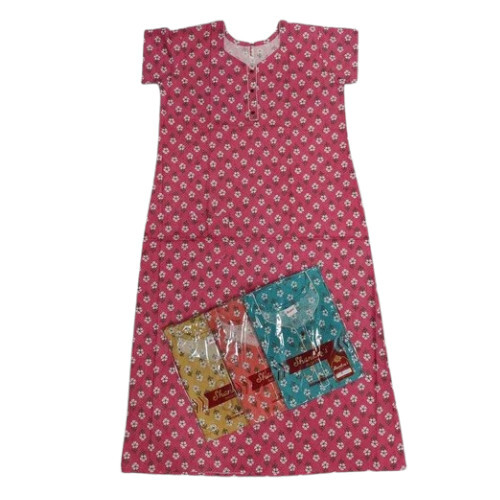 Multicolor Printed Cotton Nightgown