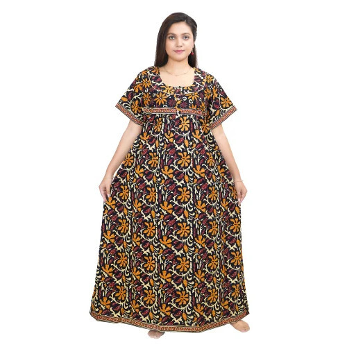 Premium Quality Paradise Floral Printed Cotton Nighty