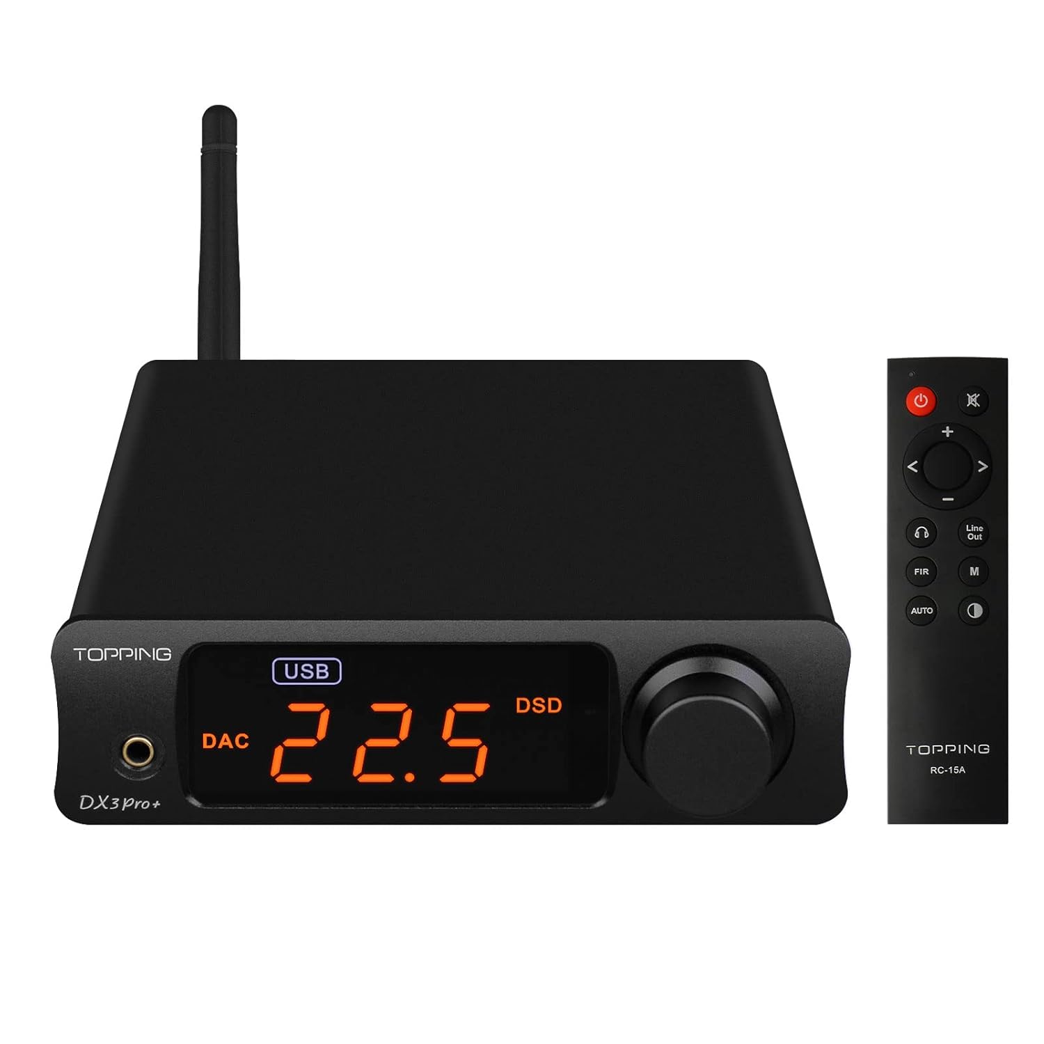 Topping Dx3 Pro + Bluetooth 5.0 Headphone Home Audio Amplifier - Color: Black