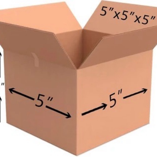 5*5*5 Inch Corrugated Packaging Box