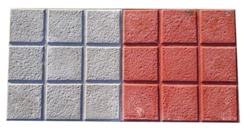 Chequered Cement Parking Tile