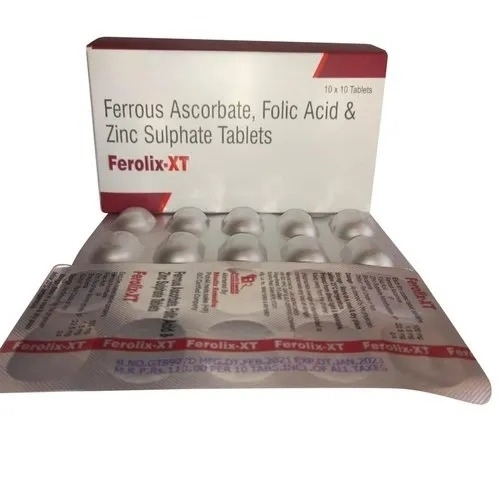 Ferrous Ascorbate, Folic Acid And Zinc Sulphate Tablets
