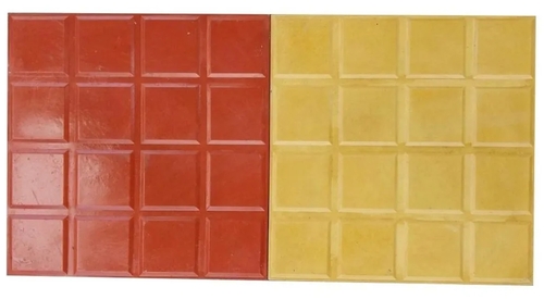 Glossy Chequered Cement Parking Tile