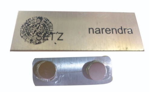 Brass And Steel Letter Badges - Badge Type: Button