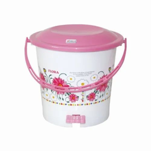 Plastic Pedal Printed Dustbin (6 Ltr )