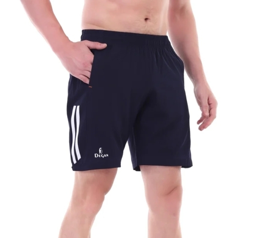 Striped Blue Degan Men Ns Lycra Sports Shorts - Color: Black
