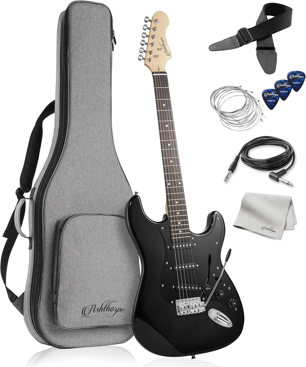 Ashthorpe 39-Inch Electric Guitar Set - Application: Professional Singing