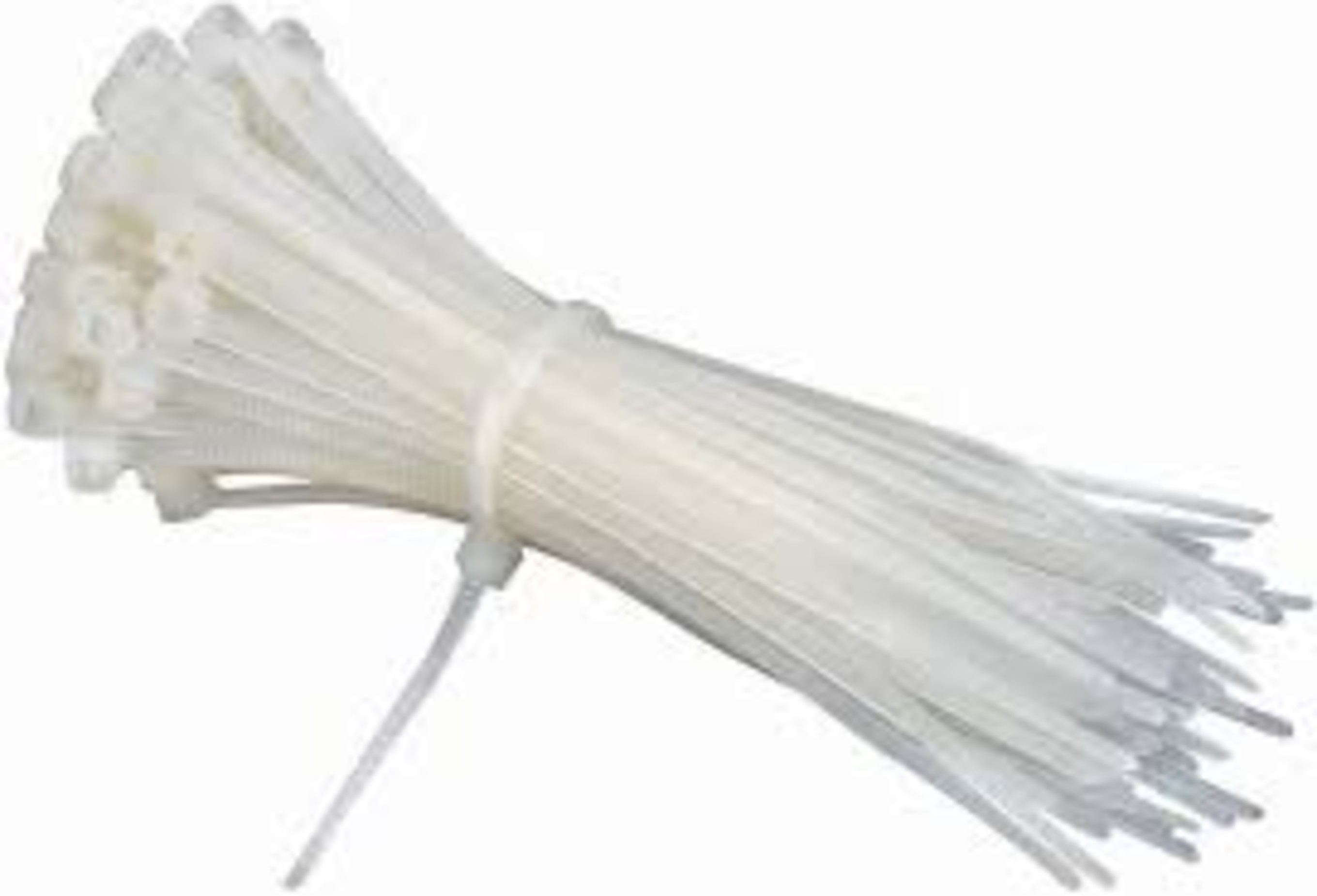 Nylon Cable Tie - Nylon Material, Variable Length, Natural/White Color | Industrial Application, Durable, Self Locking Type, 100 Nos per Pack