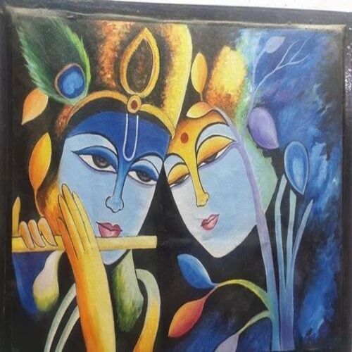 Radha Krishna Handmade Painting