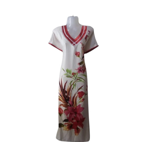 Rayon Ladies Printed Nighty