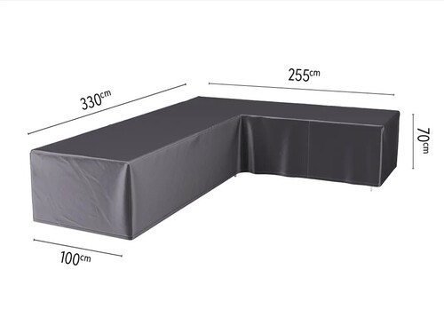 Outdoor L Shape Furniture Covers - Color: Black/Brown/Grey
