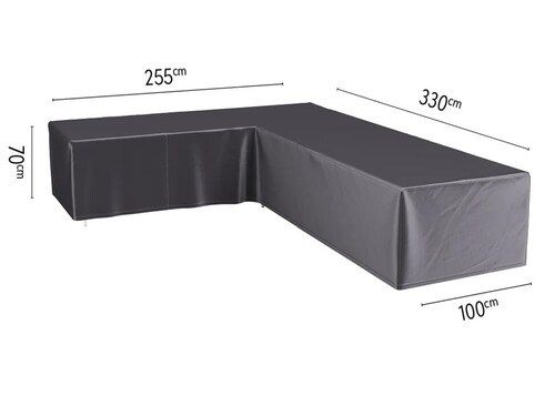 Polco Premium Outdoor Furniture Covers (L-Shape Left) - Color: Black/Brown/Grey
