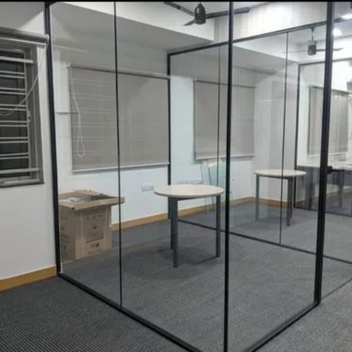 Silver 10mm Aluminum Glass Office Cabin