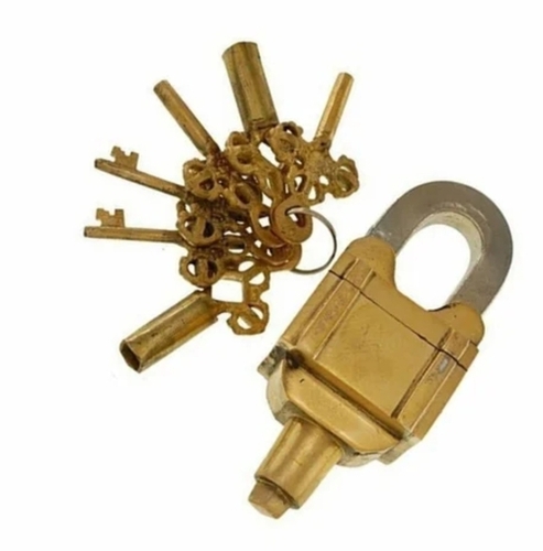 वैदिक कला और शिल्प पीतल की ट्रिकी लॉक