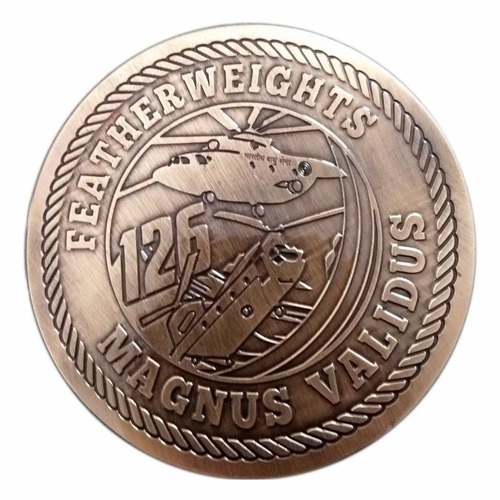Brass Round Big Size Logo Lapel Pin