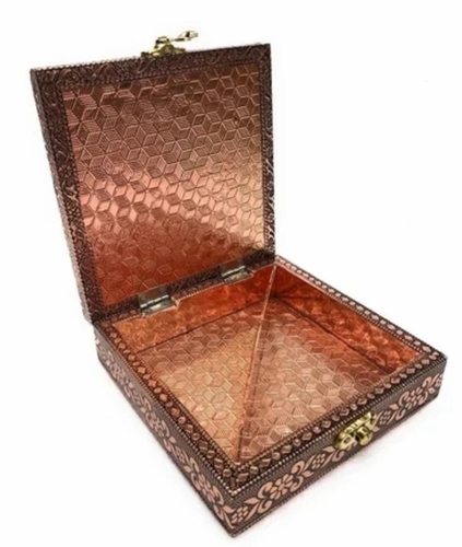 Golden Handicraft Wooden Oxidized Dry Fruit Box