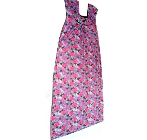 Ladies Pink Printed Cotton Nighty