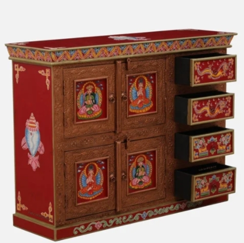Furnweave Drago Wooden Handpainted Sideboard Cabinet