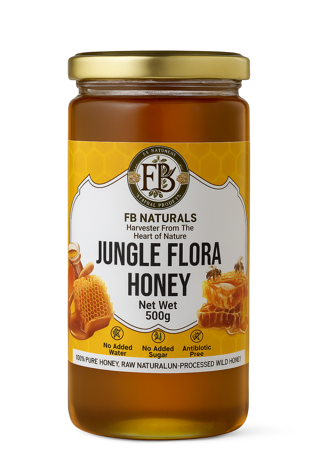 Jungle Flora Raw Honey 500G - Additives: No