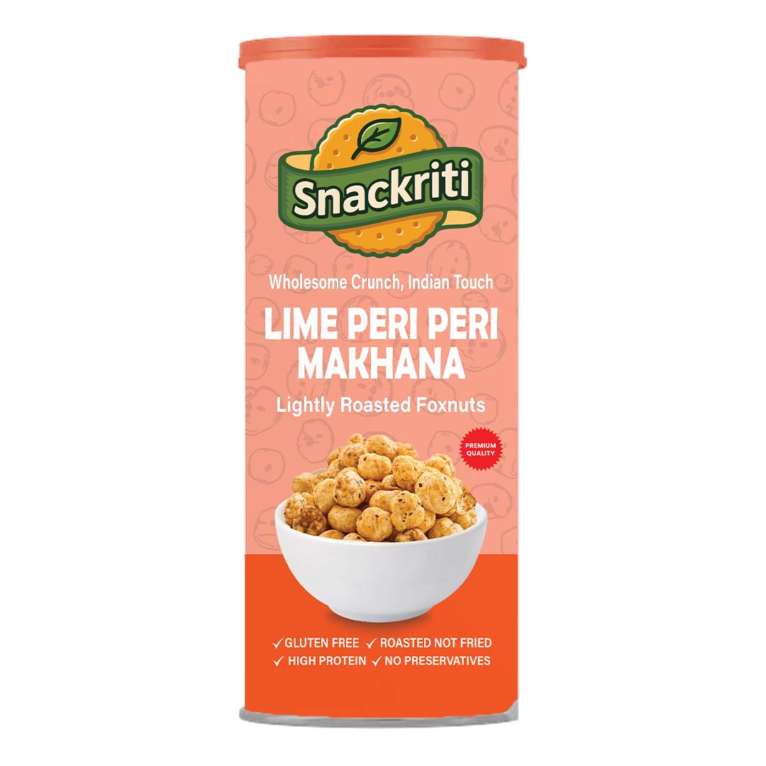 Lime Peri Peri Makhana 80Gm Pack - Color: Light Yellow-Golden