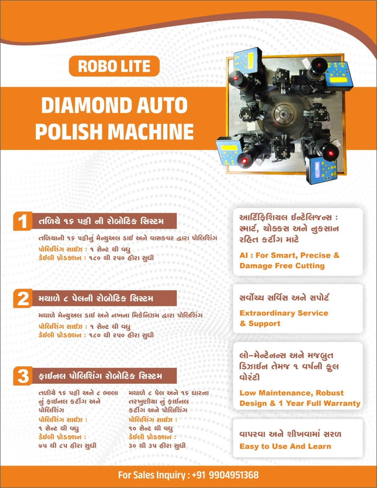 Diamond Auto Polishing Ghanti RoboLite