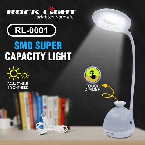 Plastic Study Lamp - Color: Black