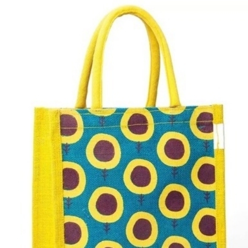 Printed Jute Shopping Bag