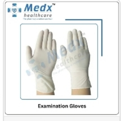Latex White Examination Gloves