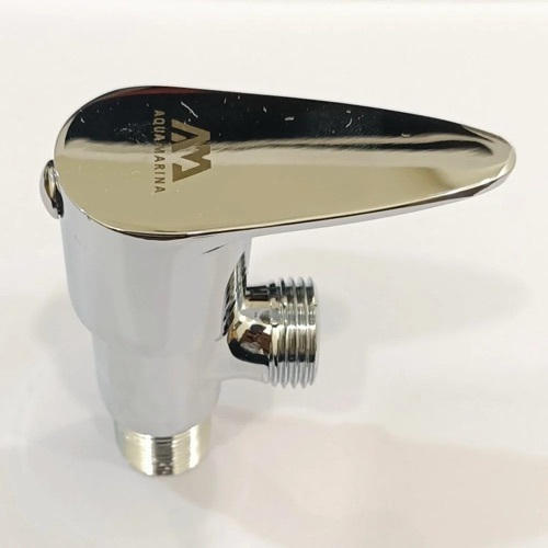 Brass Angle Short Cock Aqua Marina - Color: Silver