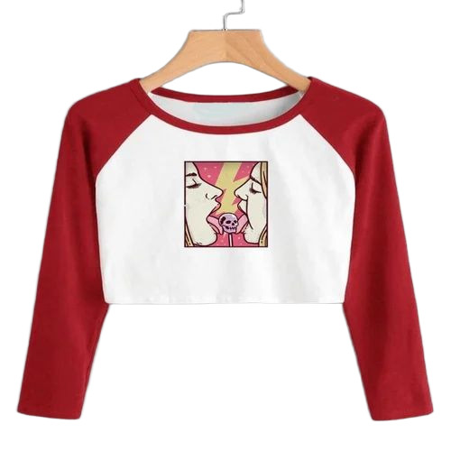 Ladies Full Sleeve Crop Tops