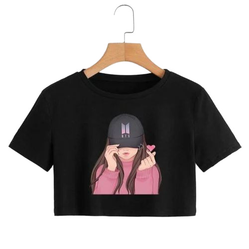 Ladies Half Sleeve Crop Tops