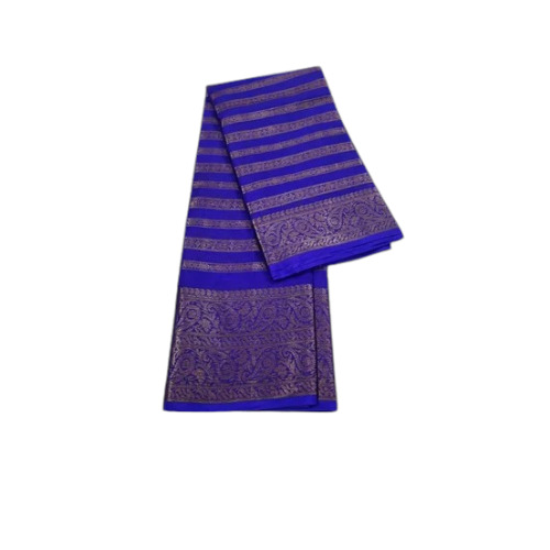 Ladies Royal Blue Banarasi Silk Saree