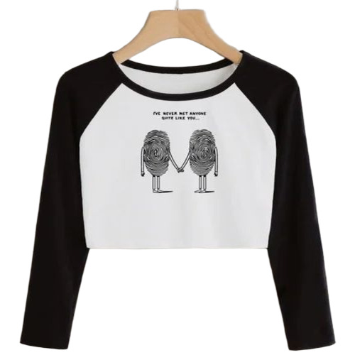 Ladies White Crop Tops