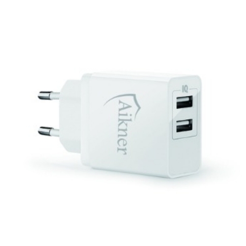 White Aikner Single Port Usb Charger