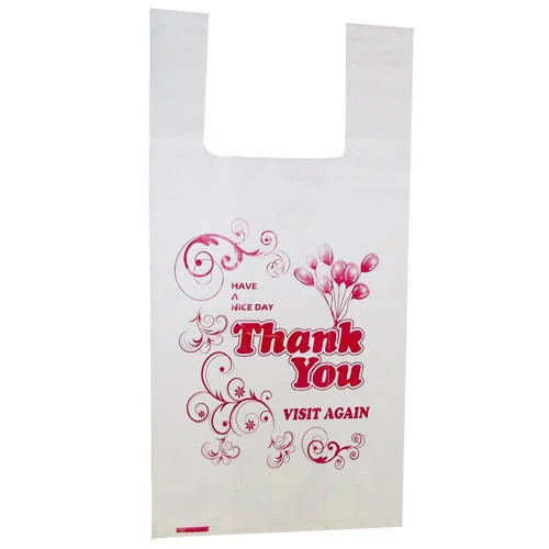 Carry Bags - Non Woven Fabric, 2-3 mm Thickness, White, Flexographic Printed, Eco Friendly, Disposable, Multicolor Printing, Customize Size