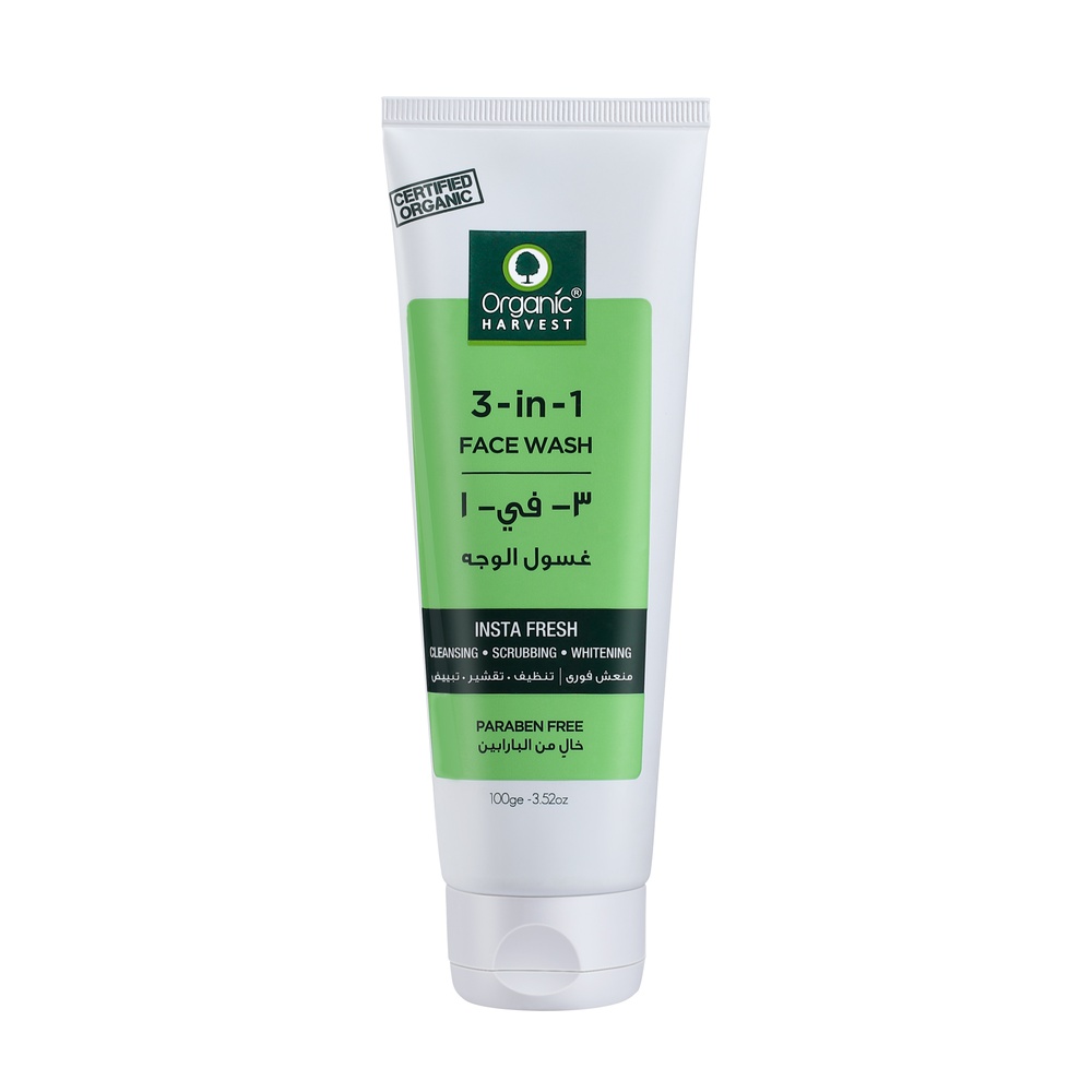 ORGANIC HARVEST 3 IN 1 FACE WASH 100 GMS