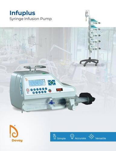 Syringe Pump 2Kg - 2Ml To 60Ml Syringe Compatibility 0.1Ml/Hr To 2000Ml/Hr - Color: Medical White