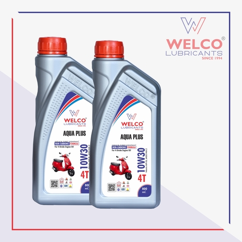 Welco Aqua Plus 4T 10W30 Sl Two Wheeler Engine Oil 800 Ml - Color: Golden