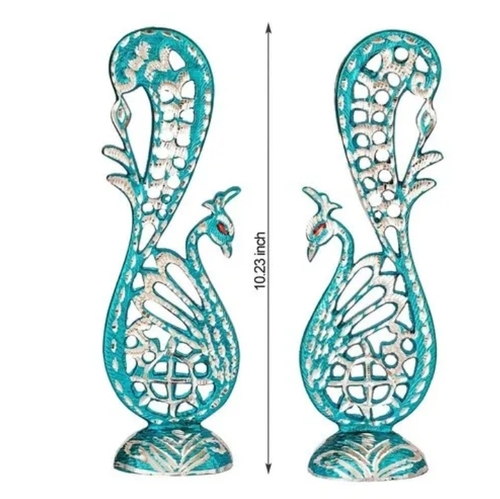 10.3inch Aluminium Peacock Statue