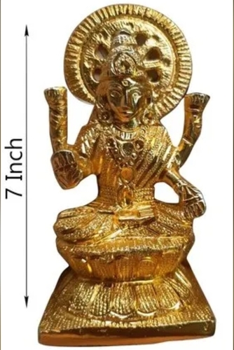 Aluminum Golden Lakshmi Statue